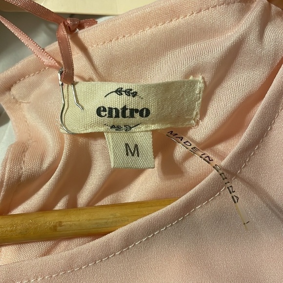 NWT Entro Retro Pleated Shift Dress Women’s Size M Striped Sleeveless Lined - Picture 5 of 8